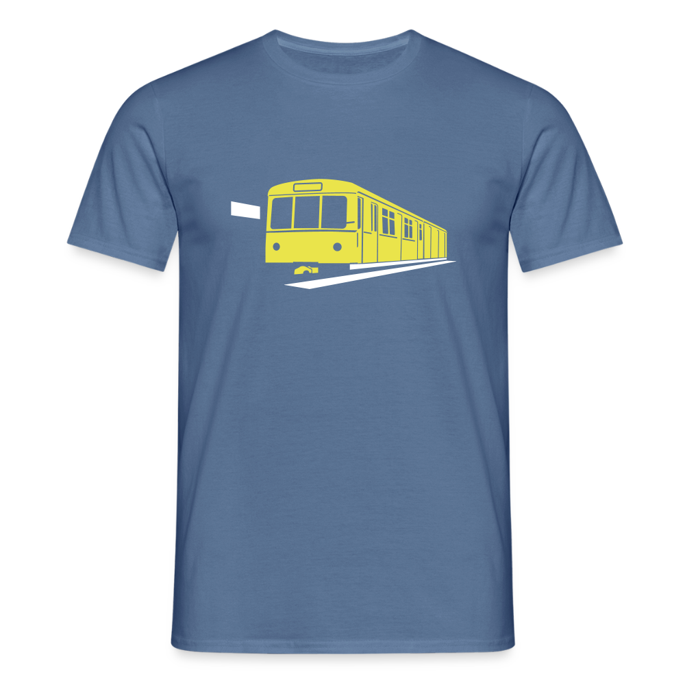 Die U-Bahn kommt - Männer Premium T-Shirt - Taubenblau