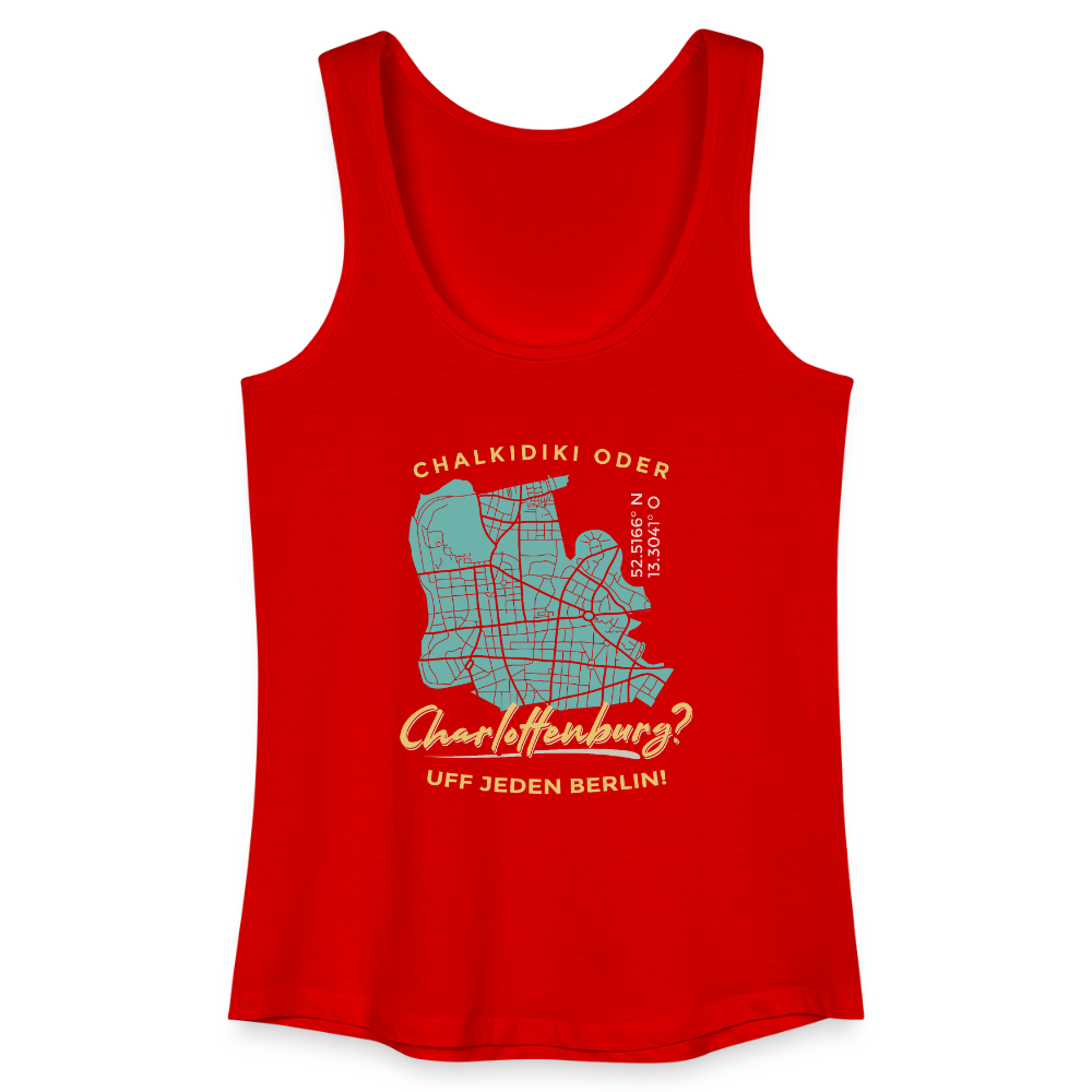 Chalkidiki oder Charlottenburg - Frauen Bio Tank Top - Rot