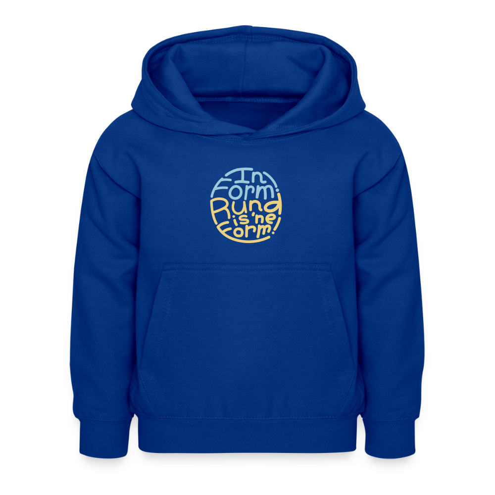 In Form! Rund is 'ne Form! - Kinder Hoodie - Royalblau