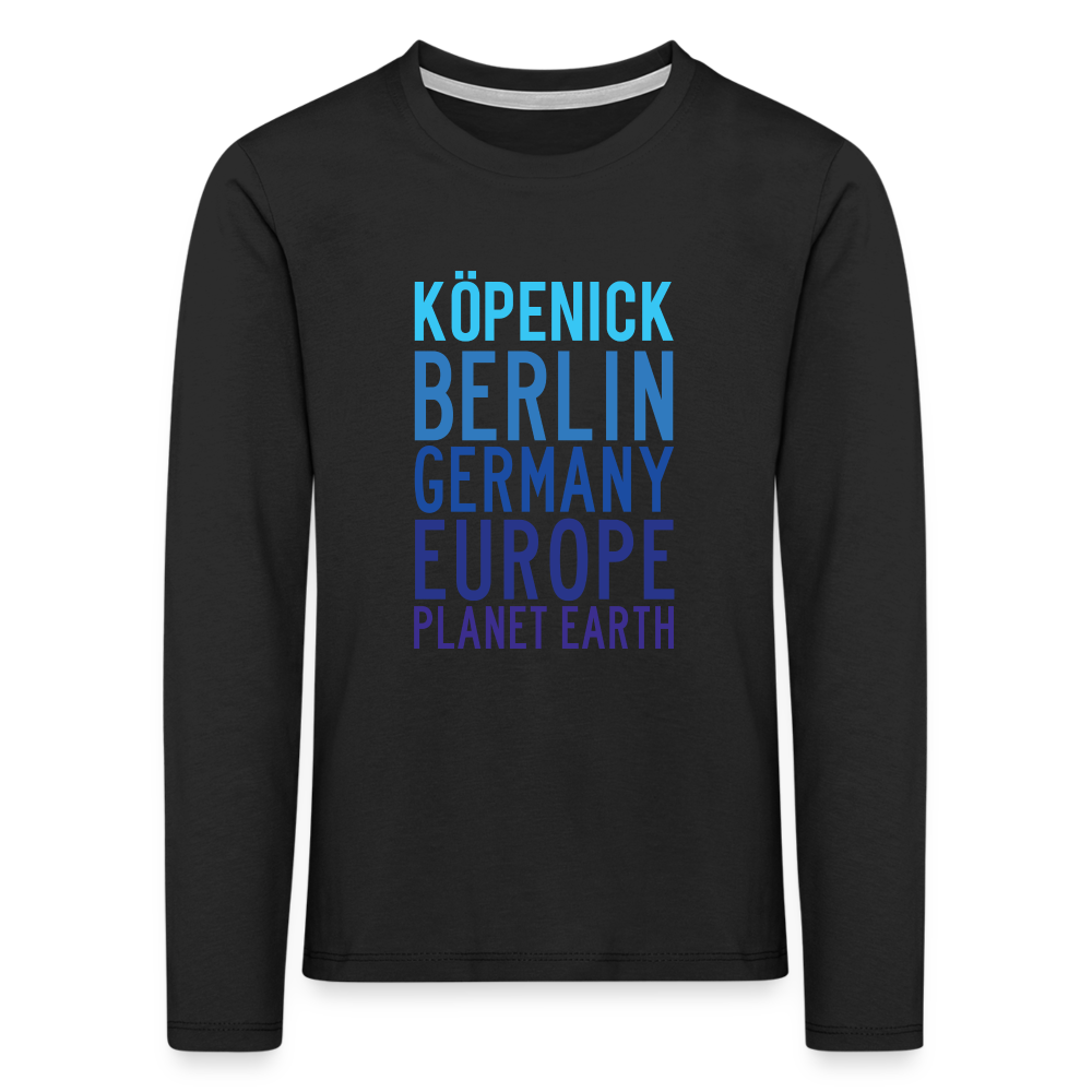 Köpenick Planet Earth - Kinder Langarmshirt - Schwarz