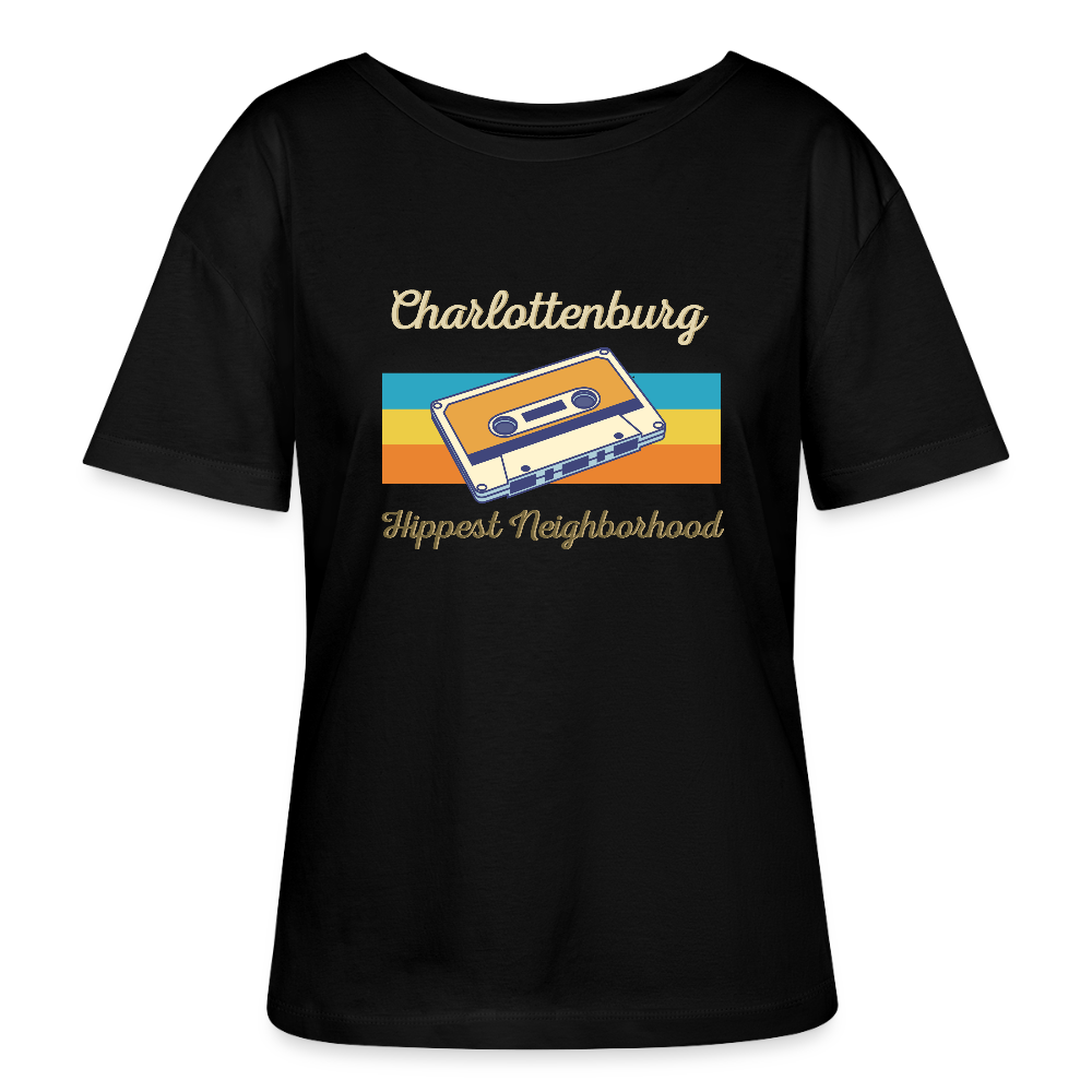 Charlottenburg Hippest Neighborhood - Relaxed Rundhals Frauen Bio-T-Shirt - Schwarz