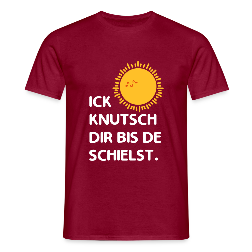 Ick knutsch dir Sonne! - Männer Premium T-Shirt - Ziegelrot