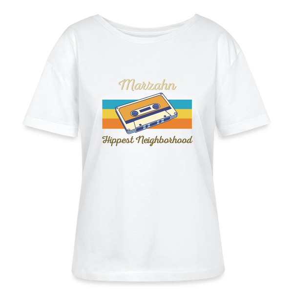 Marzahn Hippest Neighborhood - Relaxed Rundhals Frauen Bio-T-Shirt - Weiß