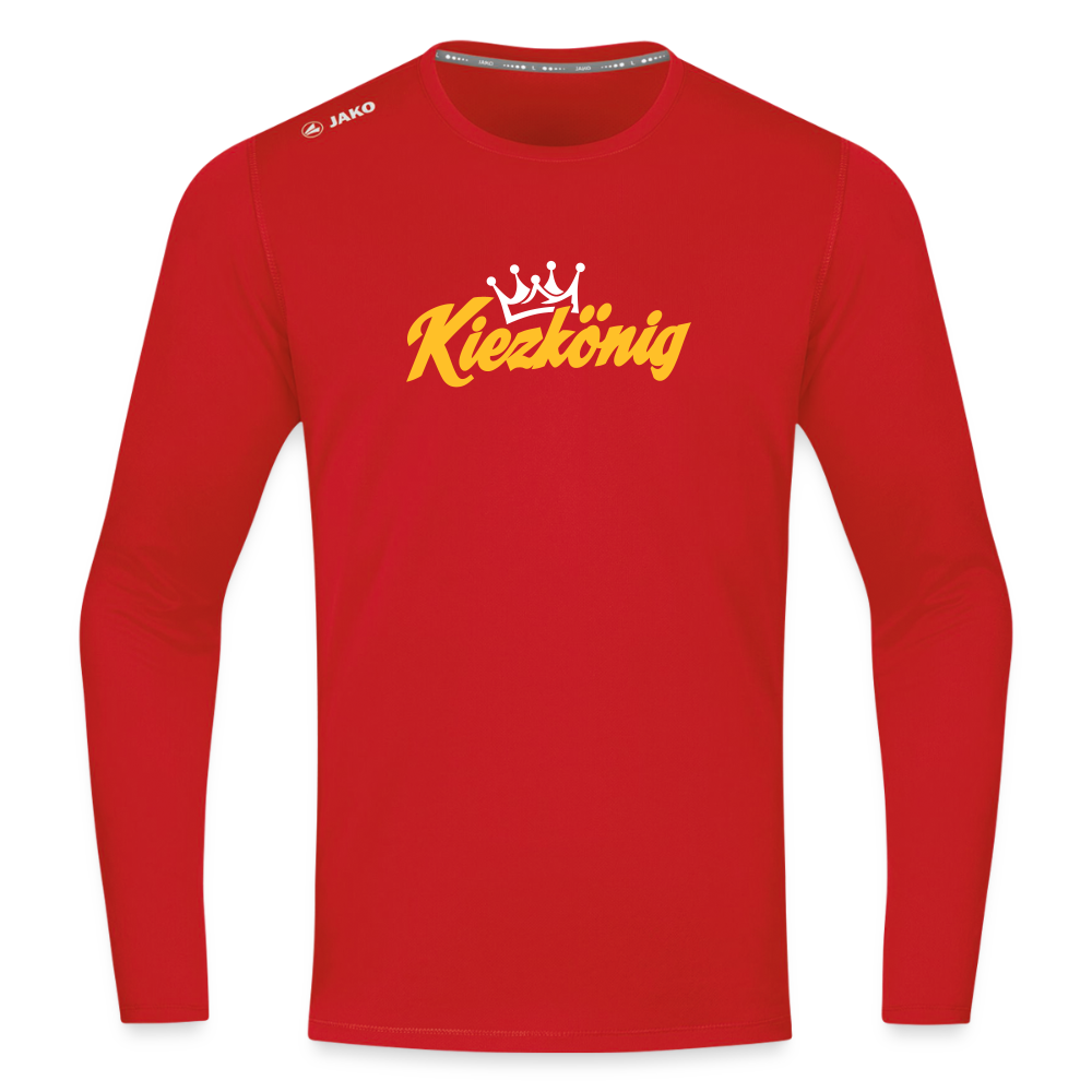 Kiezkönig - Männer Sport Langamshirt - Rot