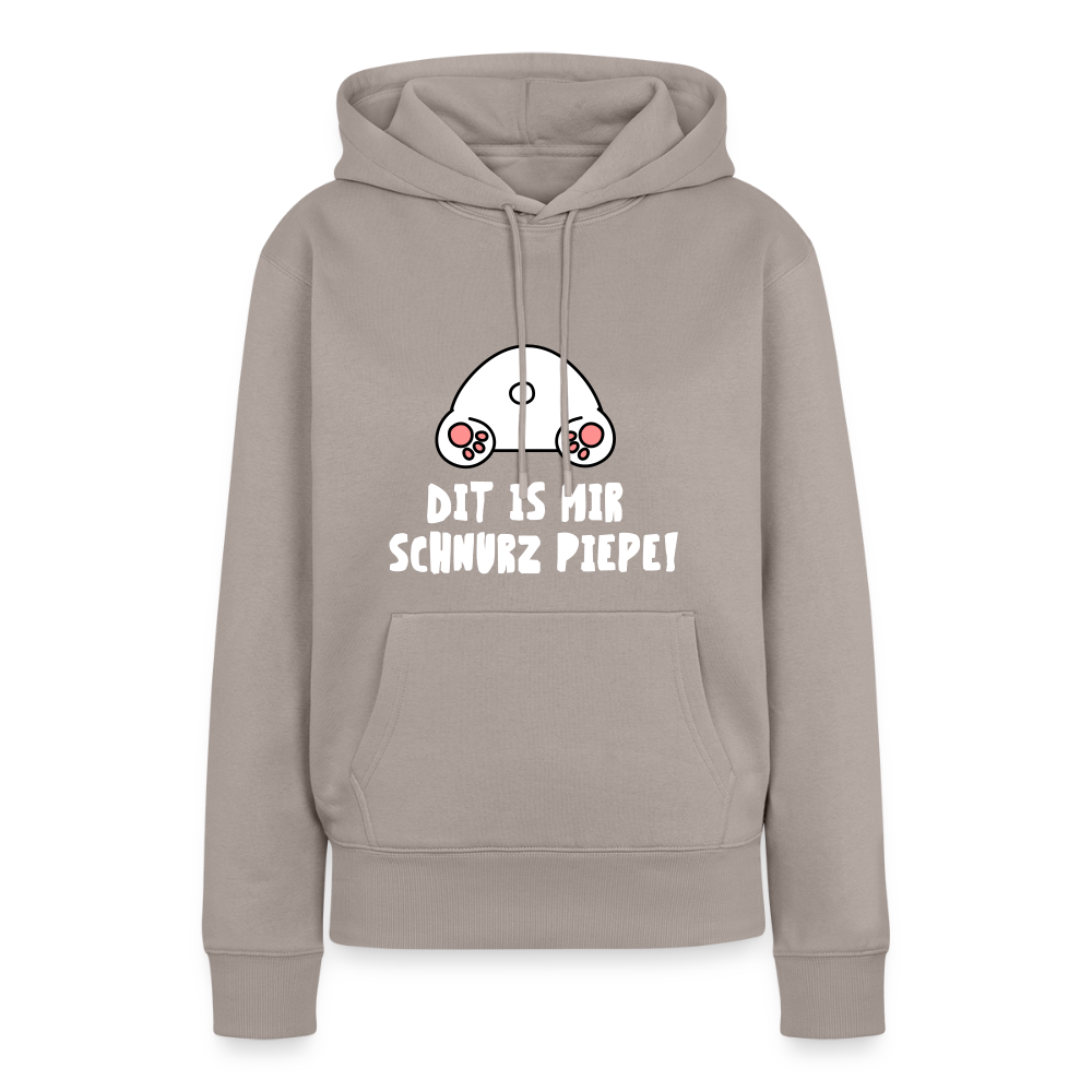 Dit is mir Schnurz Piepe - Frauen Premium Hoodie - Taupe