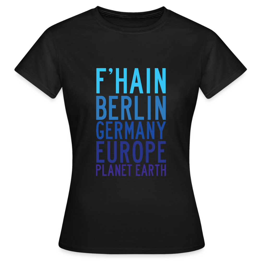 F'hain - Planet Earth - Frauen Premium T-Shirt - Schwarz