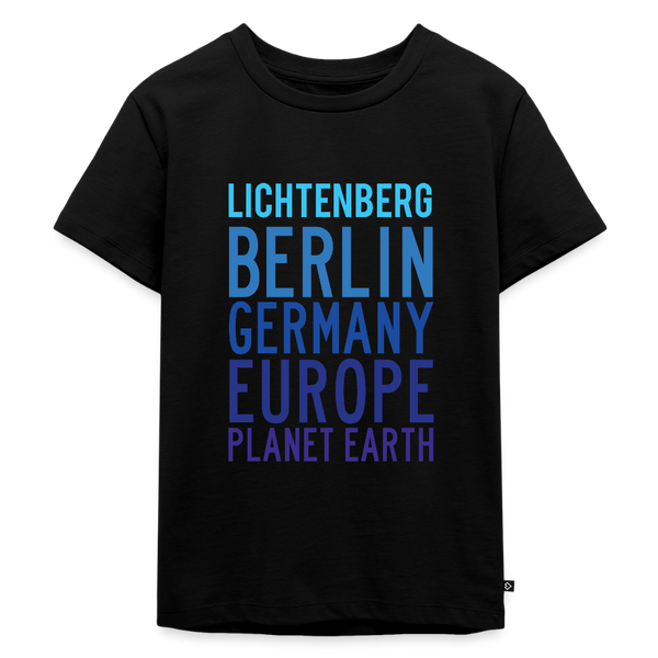 Lichtenberg Planet Earth - Kinder Premium T-Shirt - Schwarz