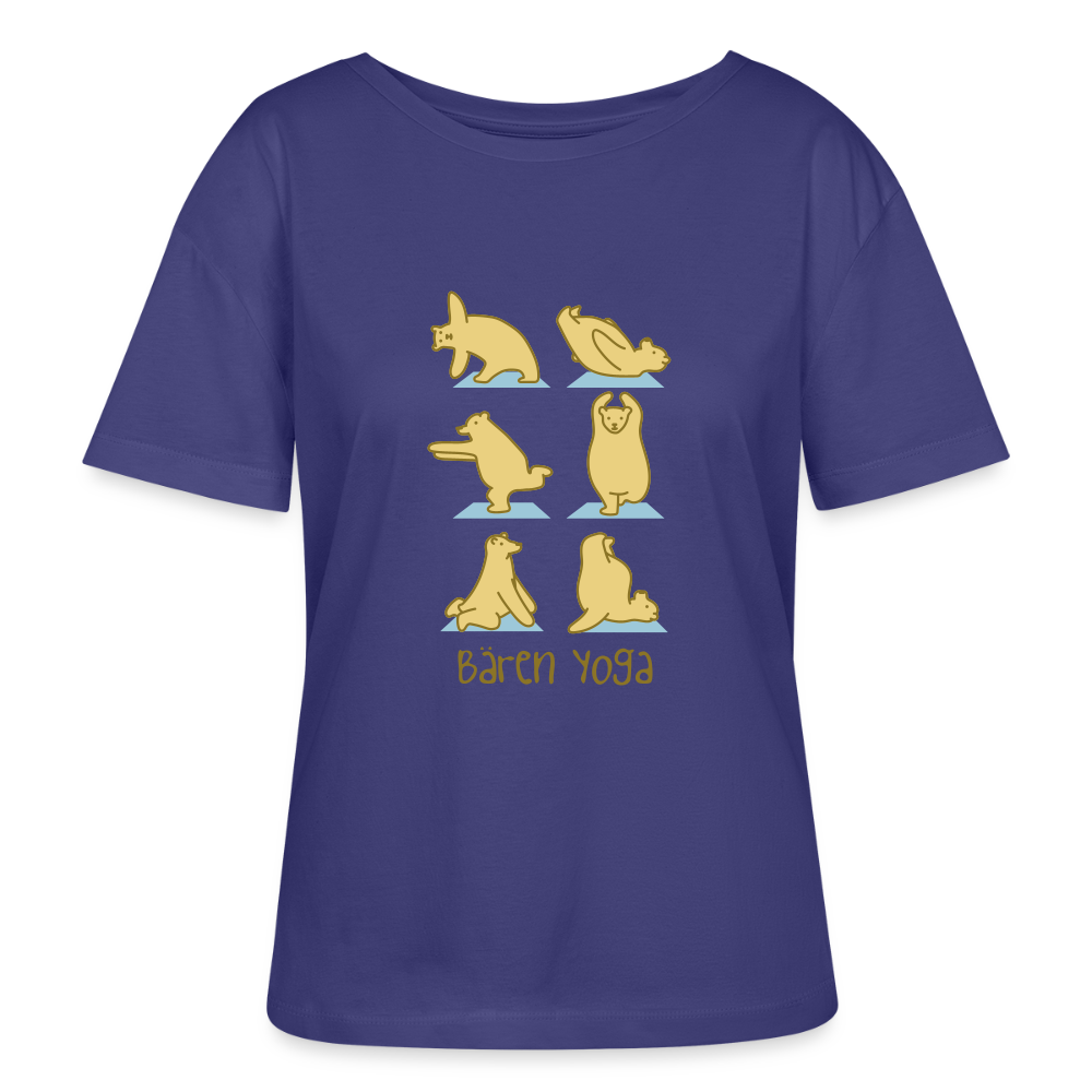 Bären Yoga - Relaxed Rundhals Frauen Bio-T-Shirt - Dämmerung
