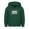 Sorry, ick bin spät. Hatte keen Bock. - Kinder Hoodie - Flaschengrün