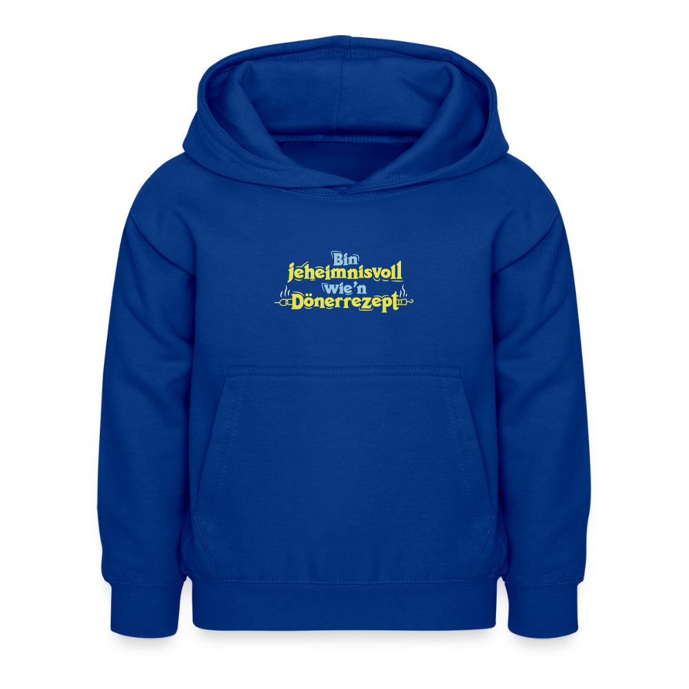 Bin jeheimnisvoll wie'n Dönerrezept. - Kinder Hoodie - Royalblau