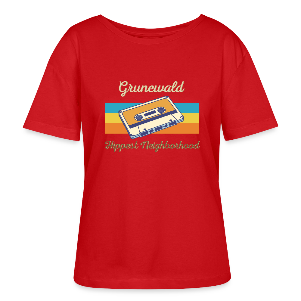 Grunewald Hippest Neighborhood - Relaxed Rundhals Frauen Bio-T-Shirt - Rot