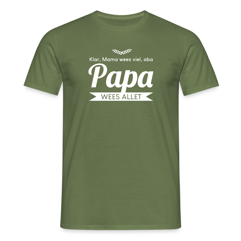 Opa wees allet - Männer Premium T-Shirt - Militärgrün