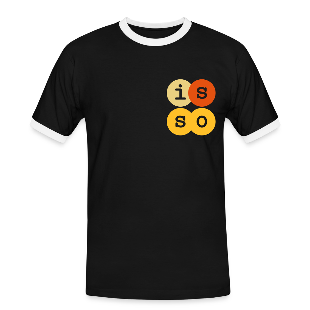 IsSo - Männer Ringer T-Shirt - Schwarz/Weiß