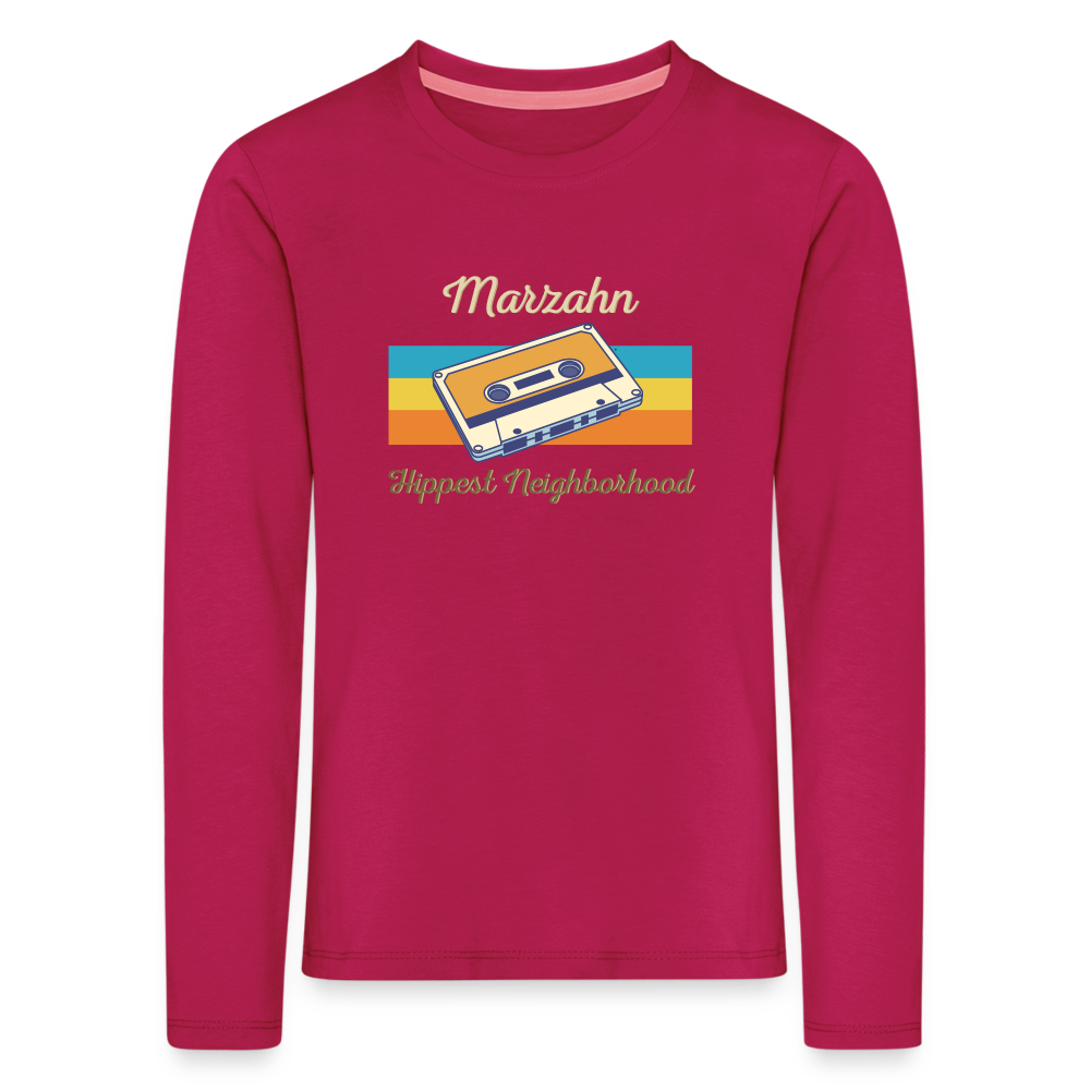 Marzahn Hippest Neighborhood - Teenager Langarmshirt - dunkles Pink