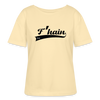 F'hain - Relaxed Rundhals Frauen Bio-T-Shirt - Creme