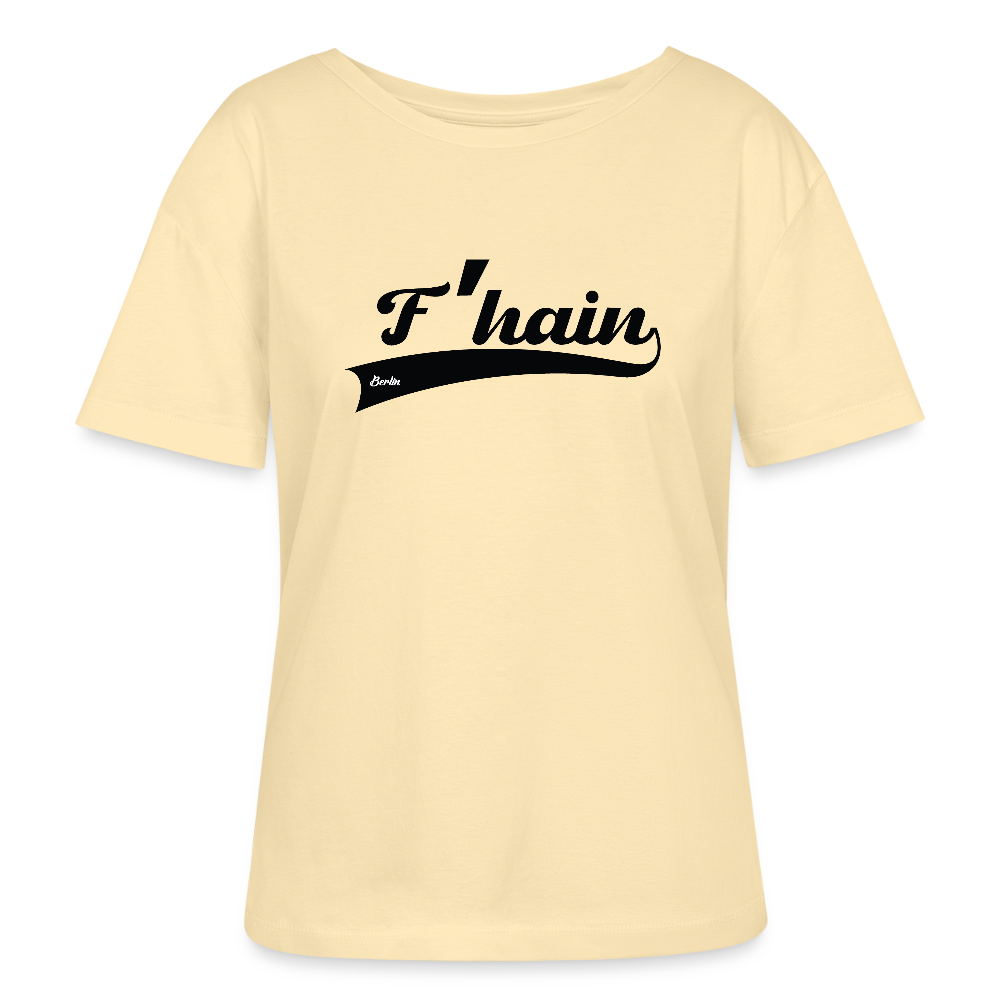F'hain - Relaxed Rundhals Frauen Bio-T-Shirt - Creme
