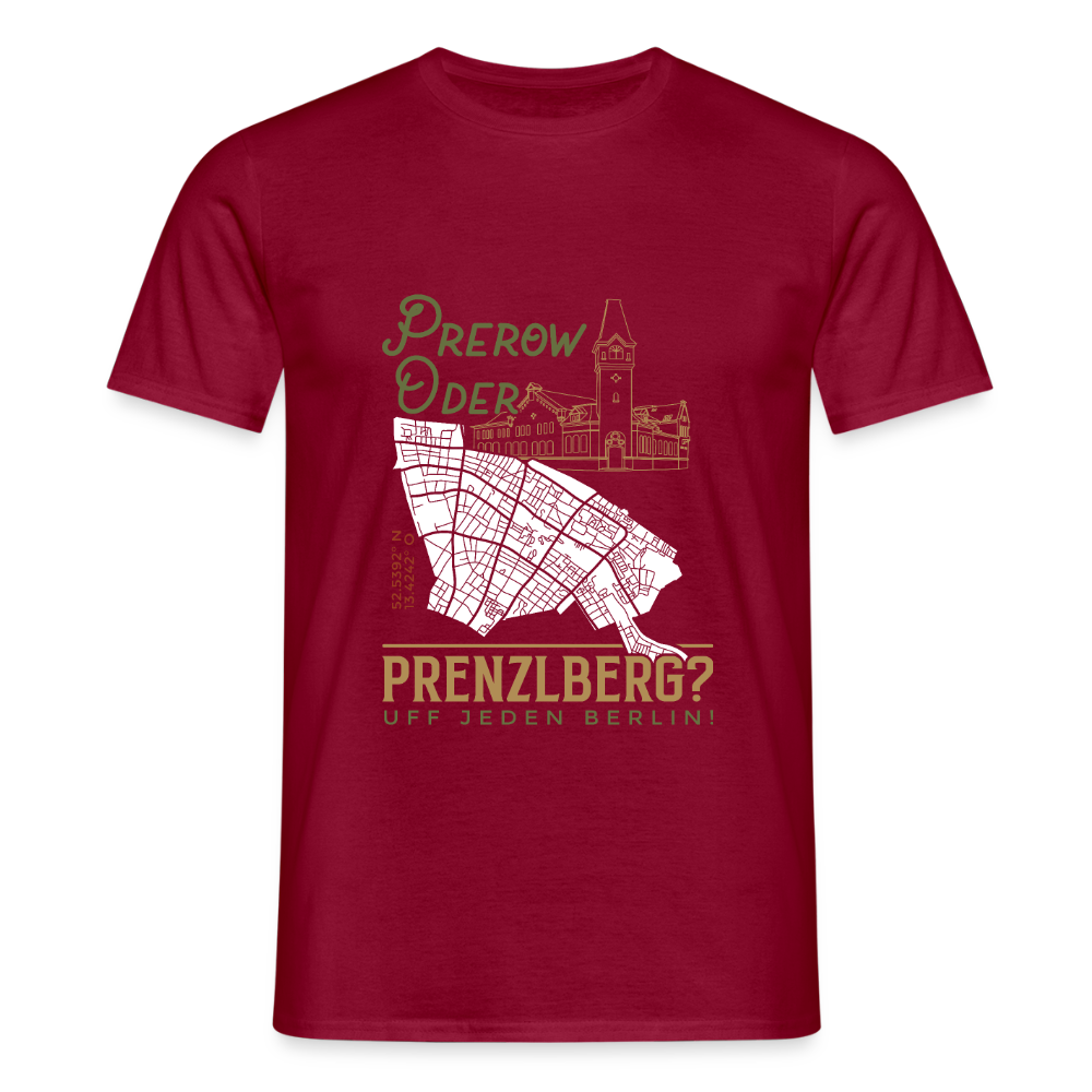 Prerow oder Prenzlberg - Männer Premium T-Shirt - Ziegelrot