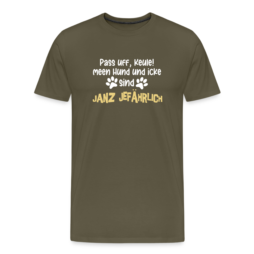 Janz Jefährlich - Männer Premium T-Shirt - Khaki