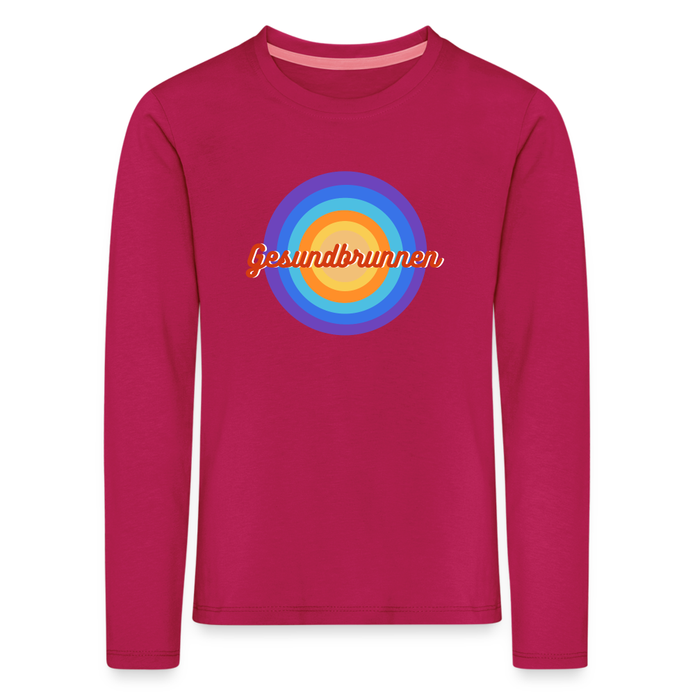 Gesundbrunnen Retro - Kinder Langarmshirt - dunkles Pink