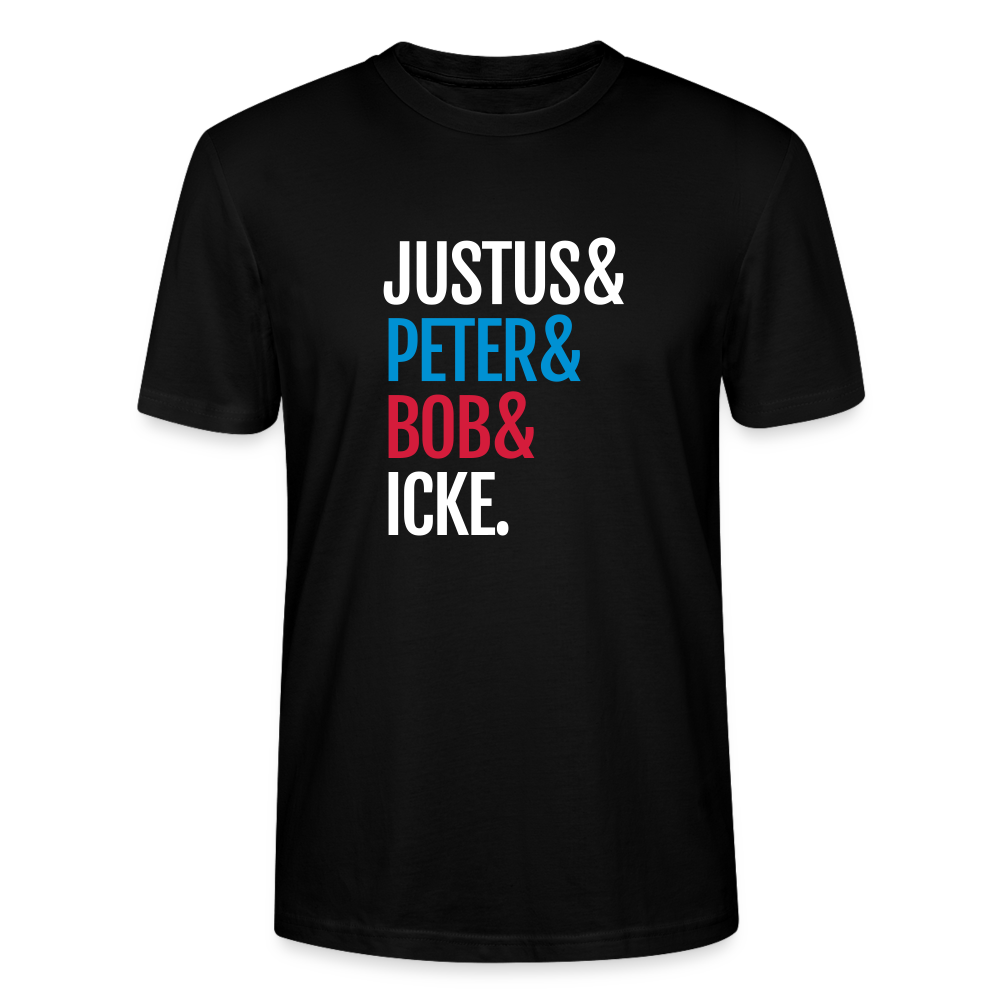 Justus & Peter & Bob & Icke - Männer Bio-T-Shirt - Schwarz