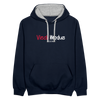 Viech Modus 100% - Kontrast Hoodie - Navy/Grau meliert