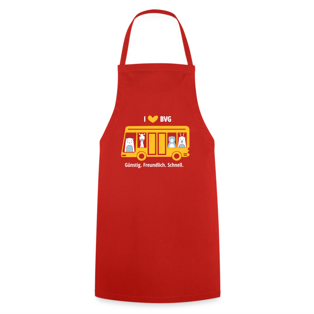 I love BVG - Kochschürze - Rot
