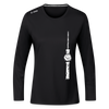 Fernsehturm Zick zack - Frauen Sport Langarmshirt - Schwarz