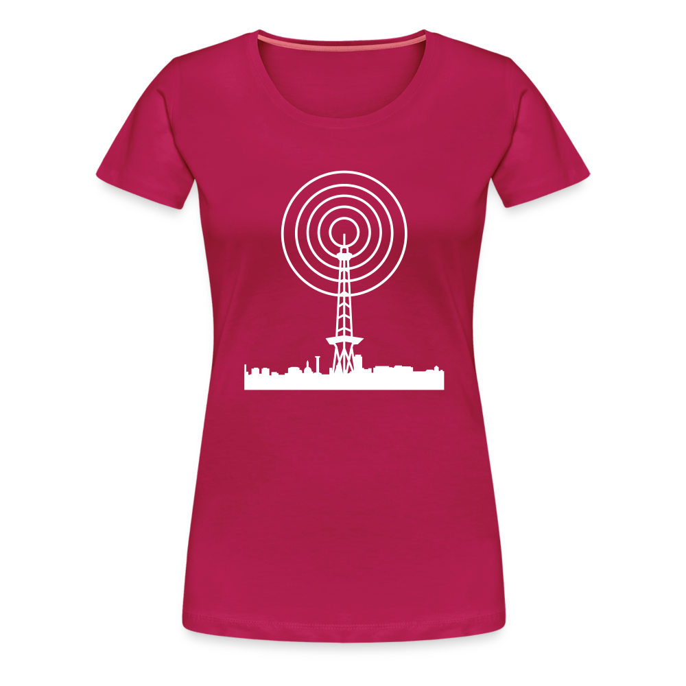 Funkturm im Fokus - Frauen Premium T-Shirt - dunkles Pink