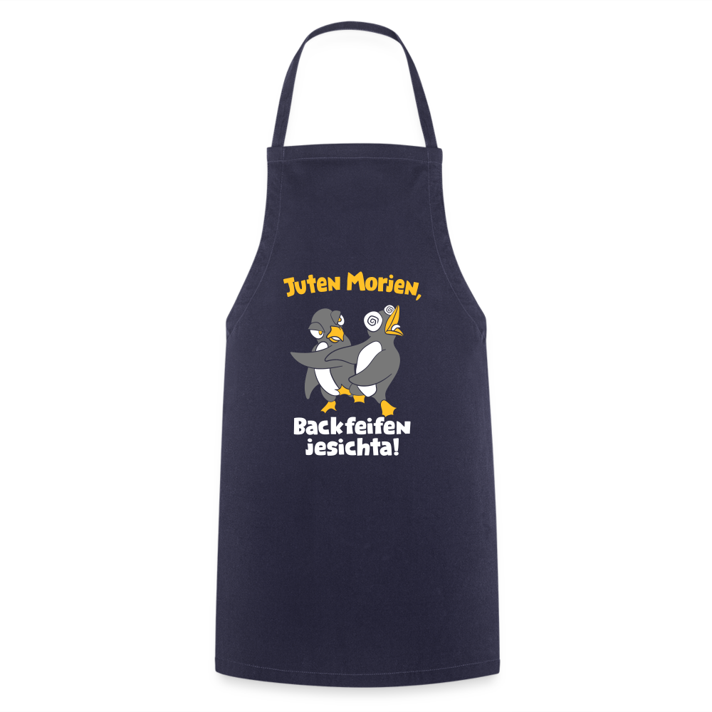 Juten Morjen, Backfeifenjesichta! - Kochschürze - Navy