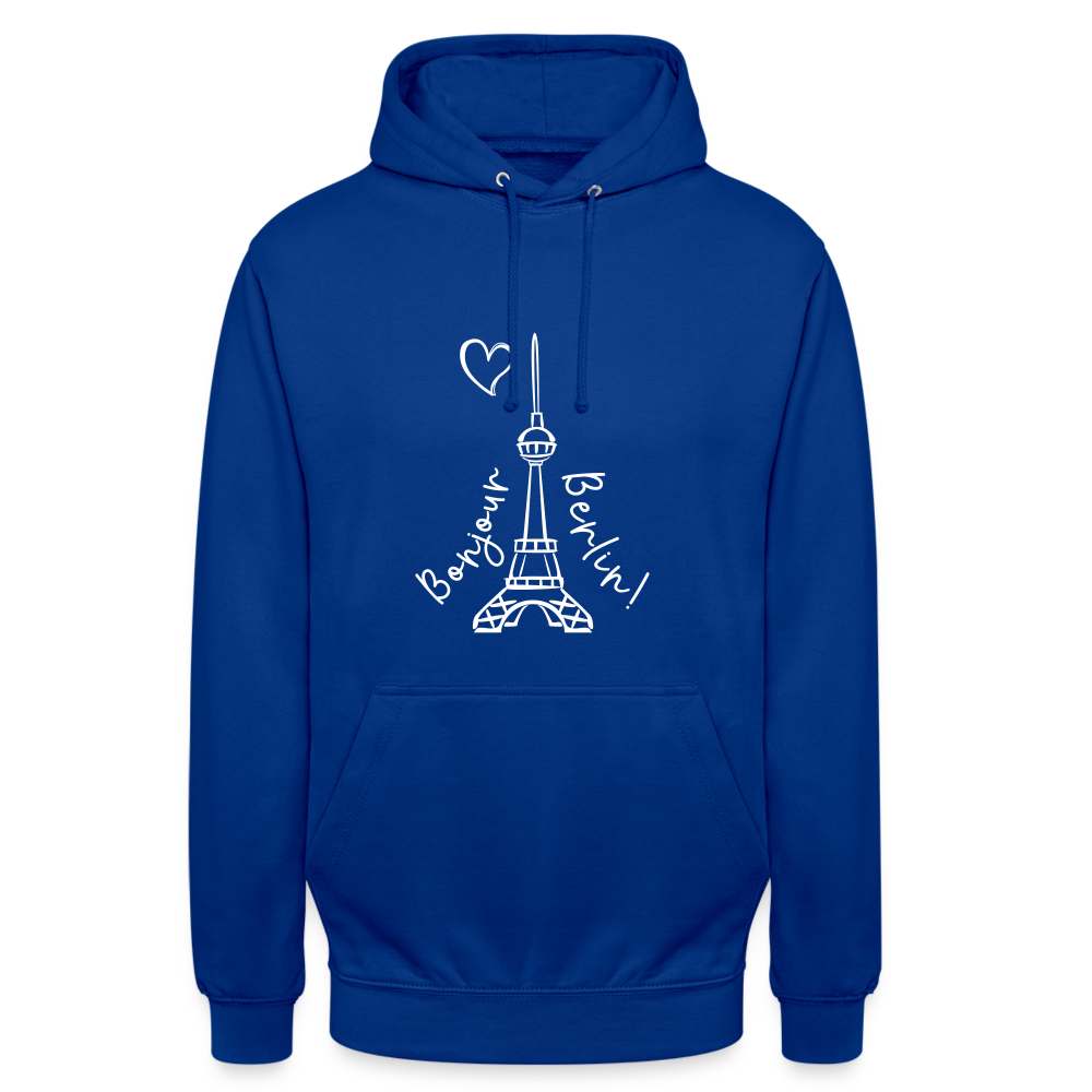 Eiffelturm in Berlin Bonjour - Unisex Hoodie - Royalblau
