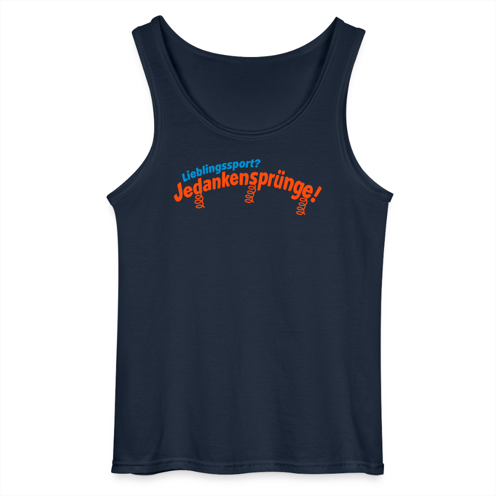 Lieblingssport? Jedankensprünge! - Männer Tank Top - Navy