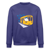 Bär in U-Bahn Kommt - Unisex Bio Sweatshirt - Dämmerung