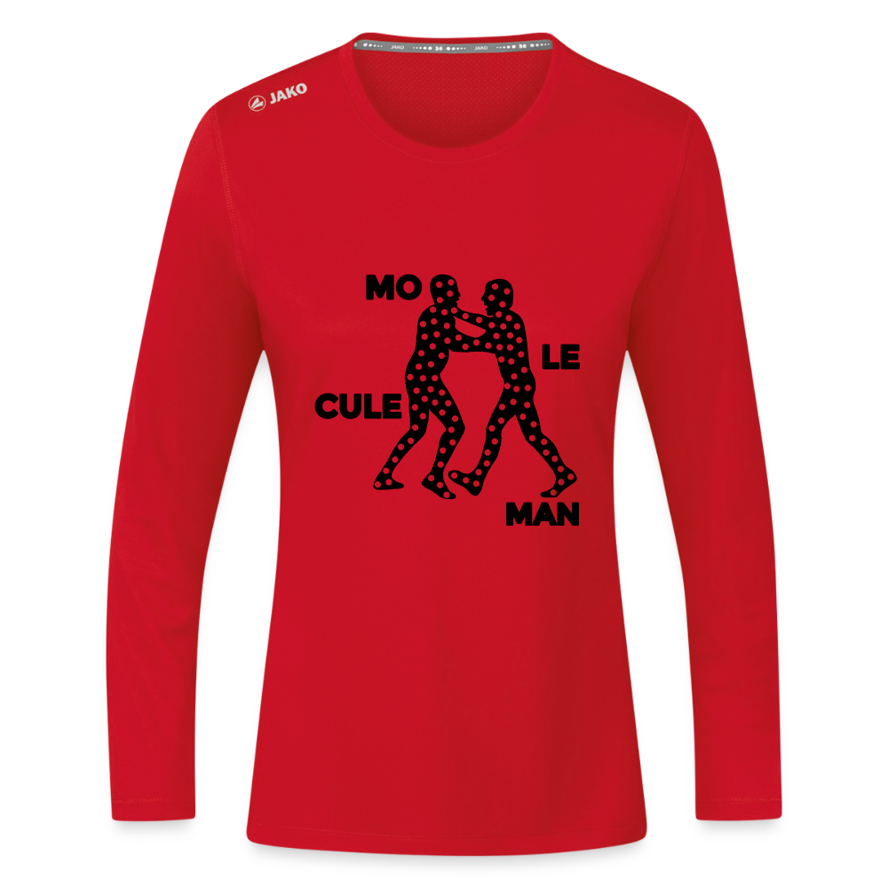 Mo le cule Man - Frauen Sport Langarmshirt - Rot