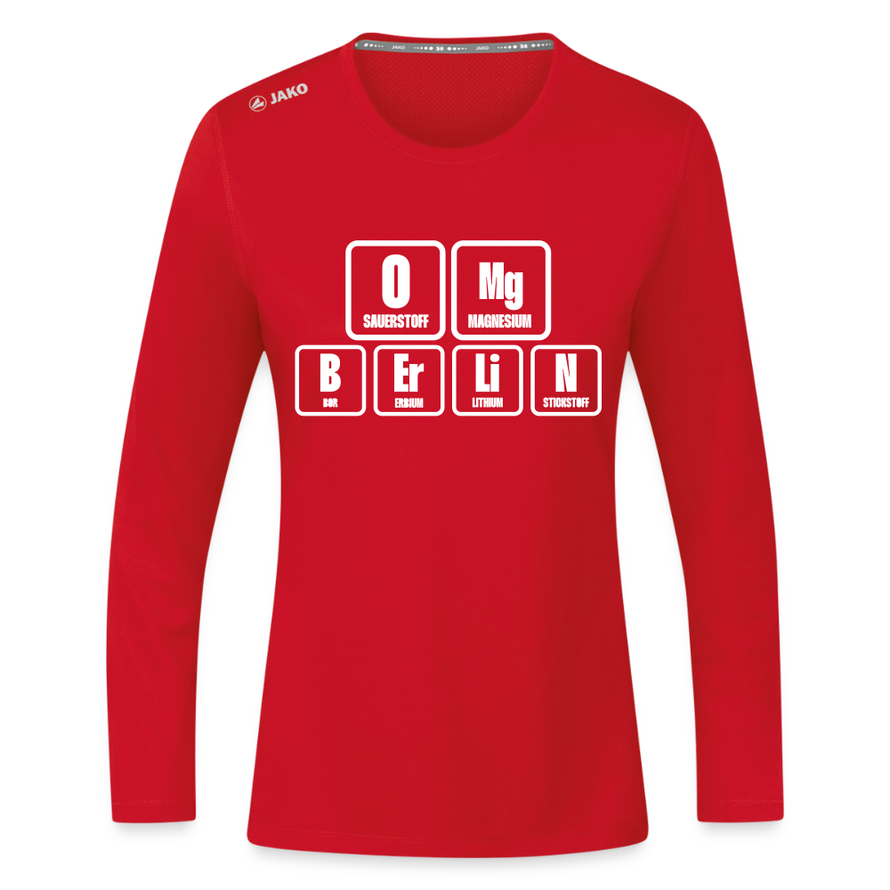 OMG Berlin - Frauen Sport Langarmshirt - Rot