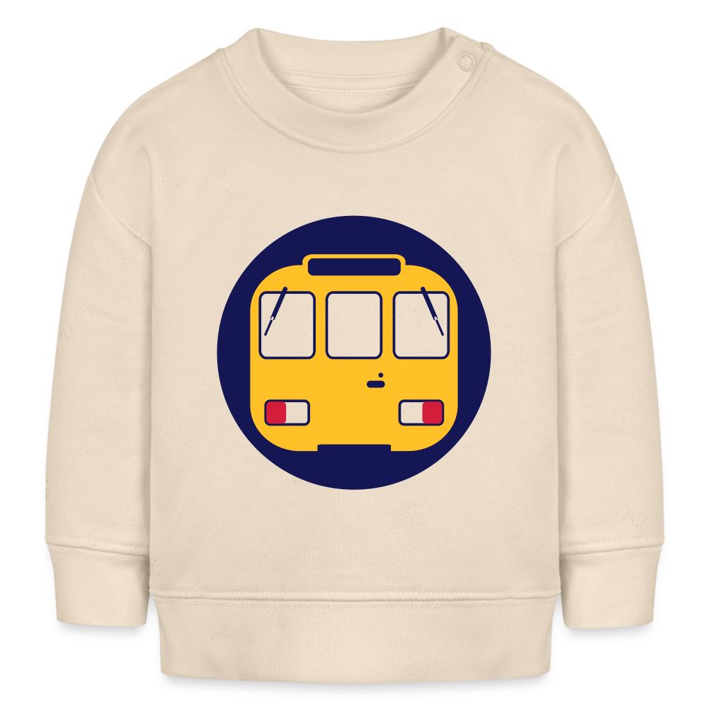 U-Bahntunnel - Baby Bio Pullover - Weißgrau