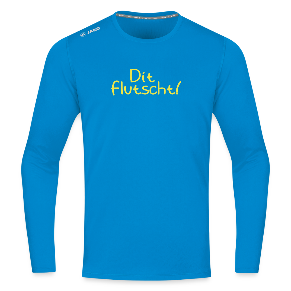 Dit flutscht! - Männer Sport Langamshirt - Saphirblau