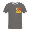 IsSo - Männer Ringer T-Shirt - Dunkelgrau/Weiß