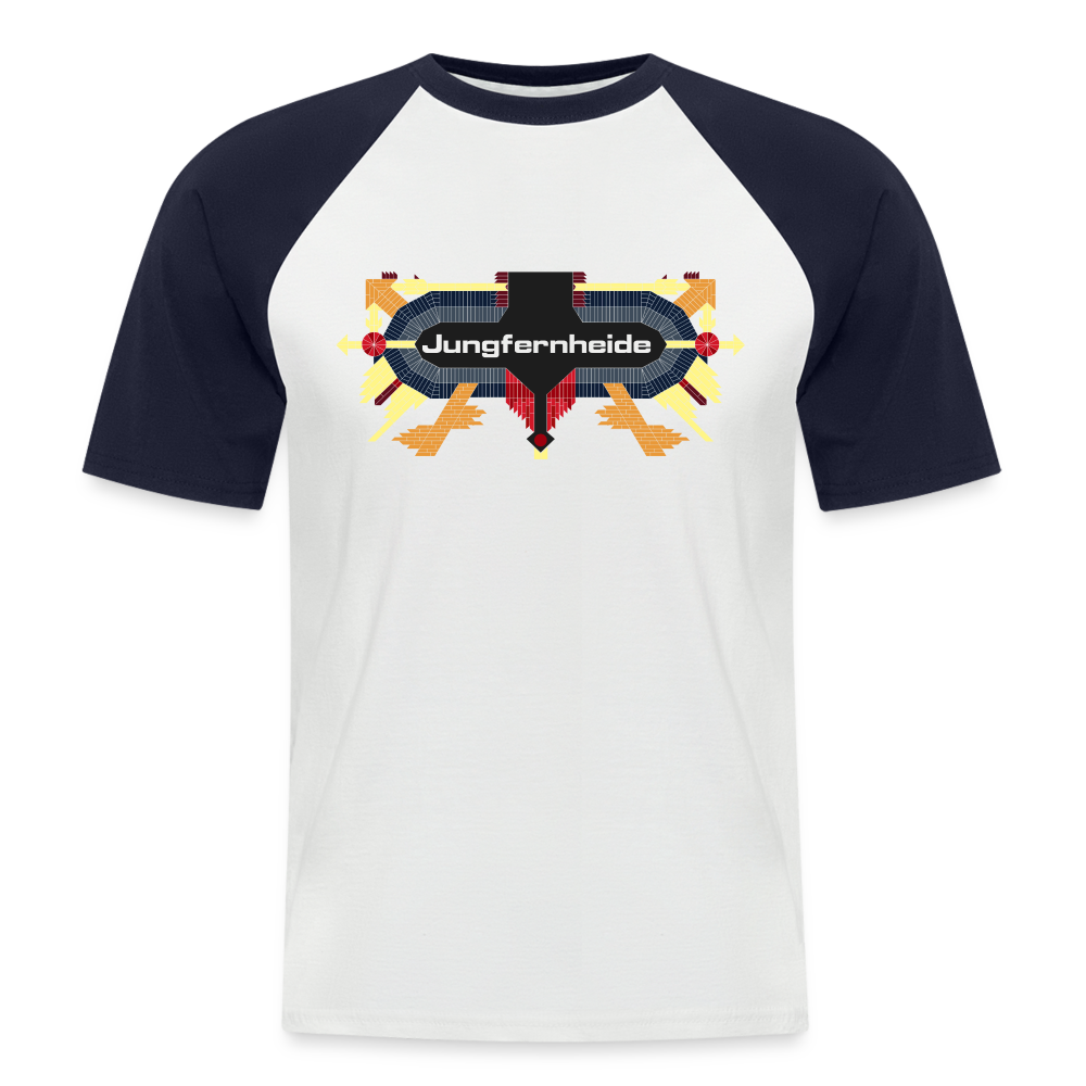 Jungfernheide - Männer Baseball T-Shirt - Weiß/Navy
