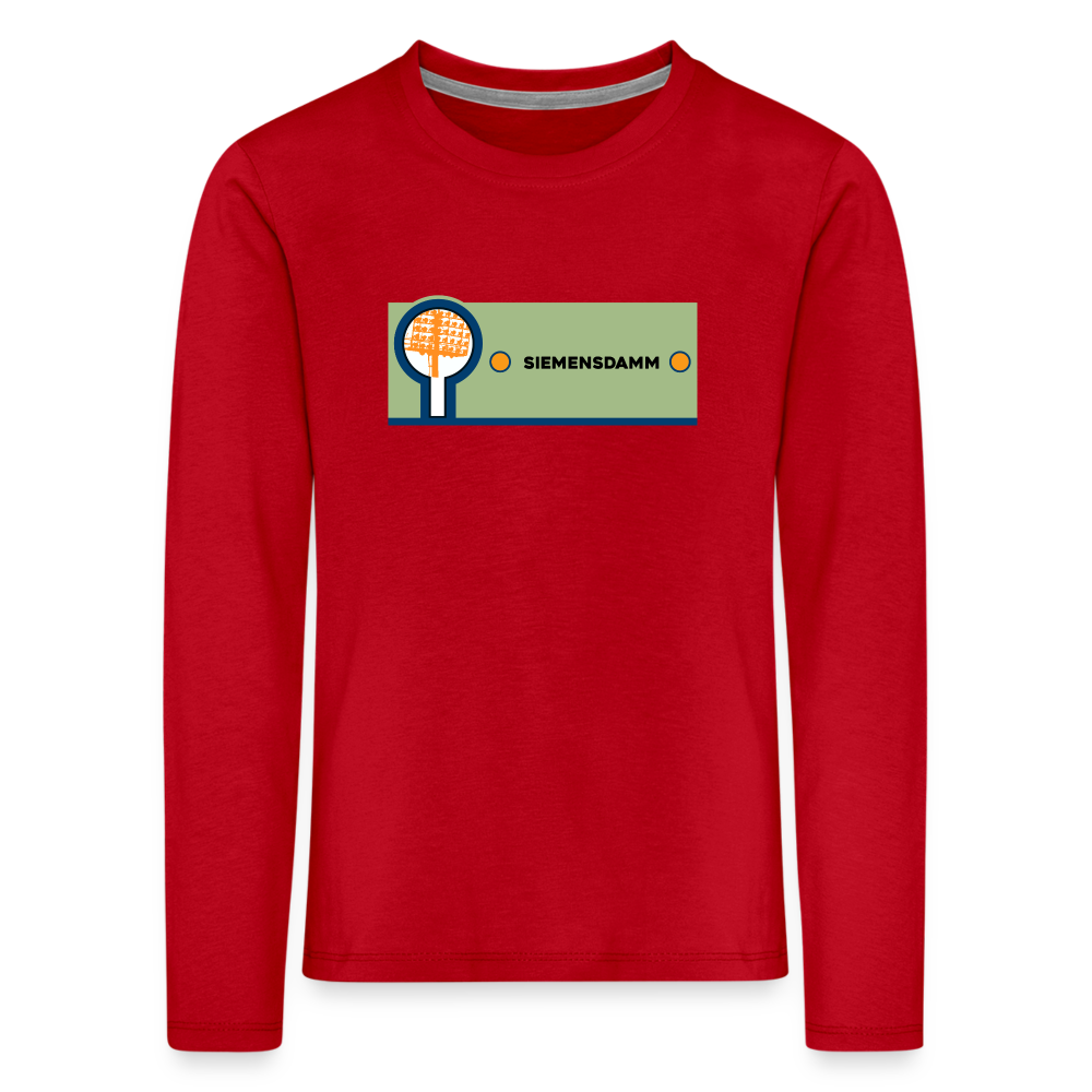 Siemensdamm - Kinder Langarmshirt - Rot
