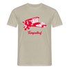Tempelhof Flugzeug rot - Männer Premium T-Shirt - Sandbeige