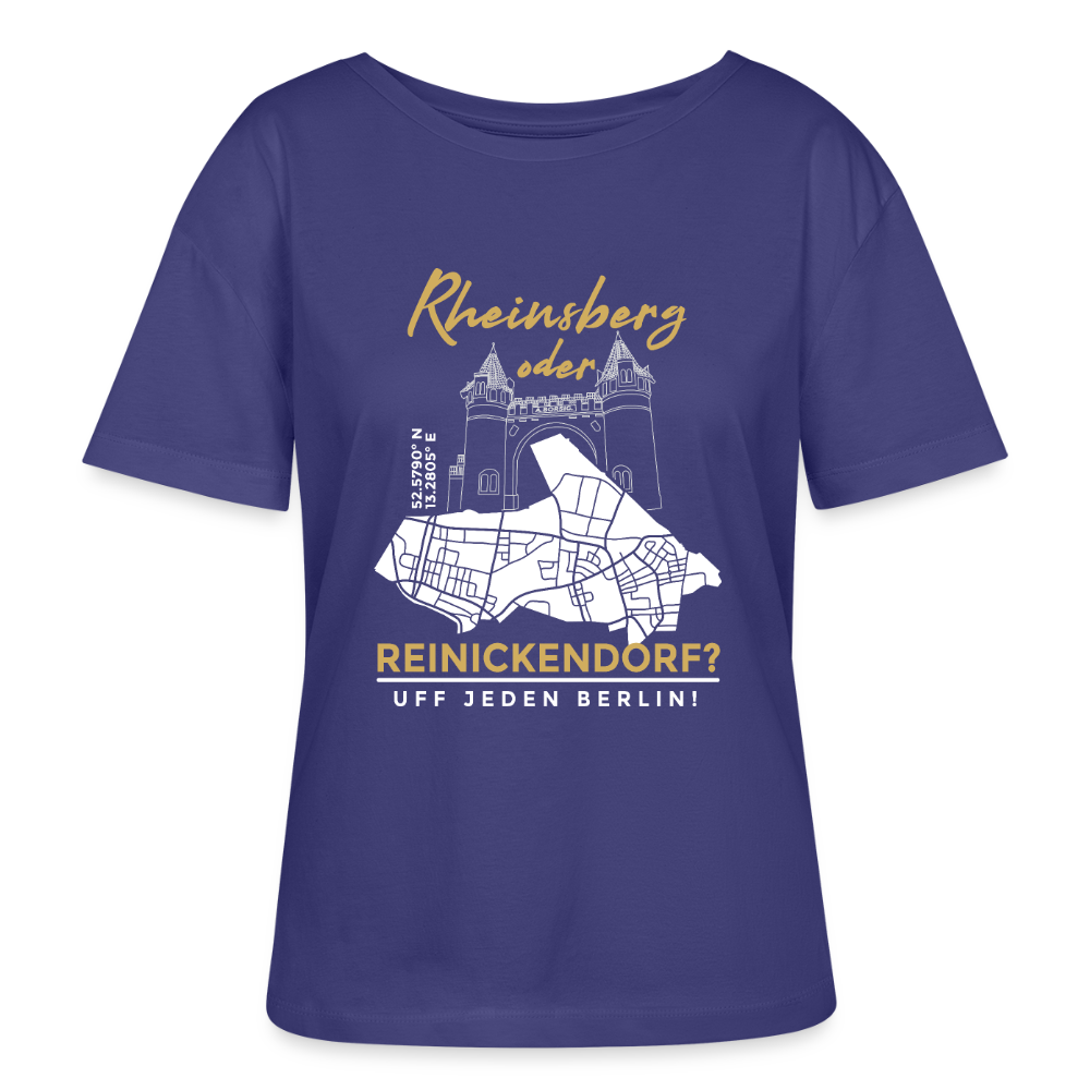 Rheinsberg oder Reinickendorf -  Relaxed Rundhals Frauen Bio-T-Shirt - Dämmerung