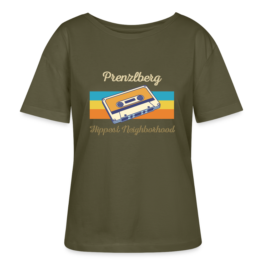 PrenzlBerg Hippest Neighborhood - Relaxed Rundhals Frauen Bio-T-Shirt - Khaki
