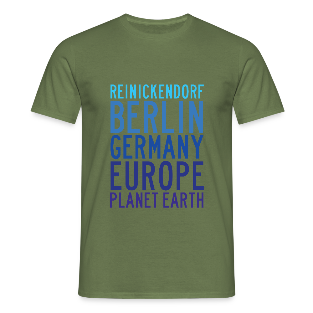 Reinickendorf Planet Earth - Männer Premium T-Shirt - Militärgrün