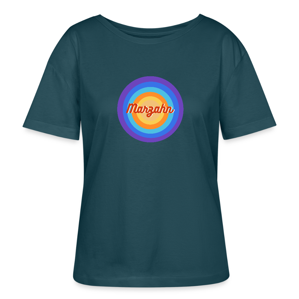 Marzahn Retro - Relaxed Rundhals Frauen Bio-T-Shirt - Dunkles Petrol