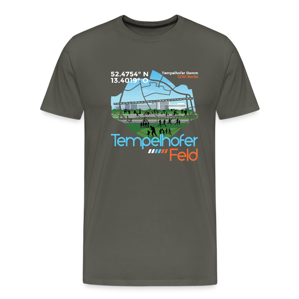 Tempelhofer Feld - Männer Premium T-Shirt - Asphalt