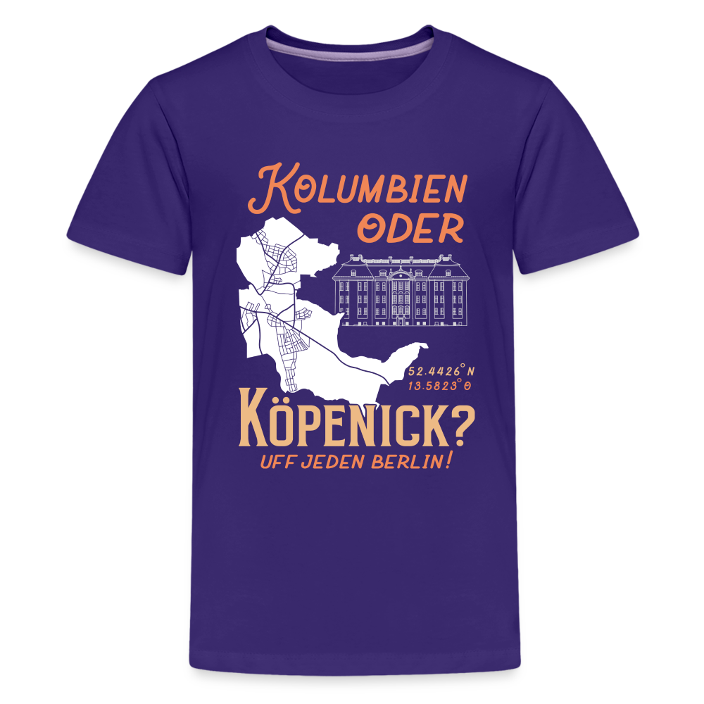 Kolumbien oder Köpenick - Teenager Premium T-Shirt - Lila