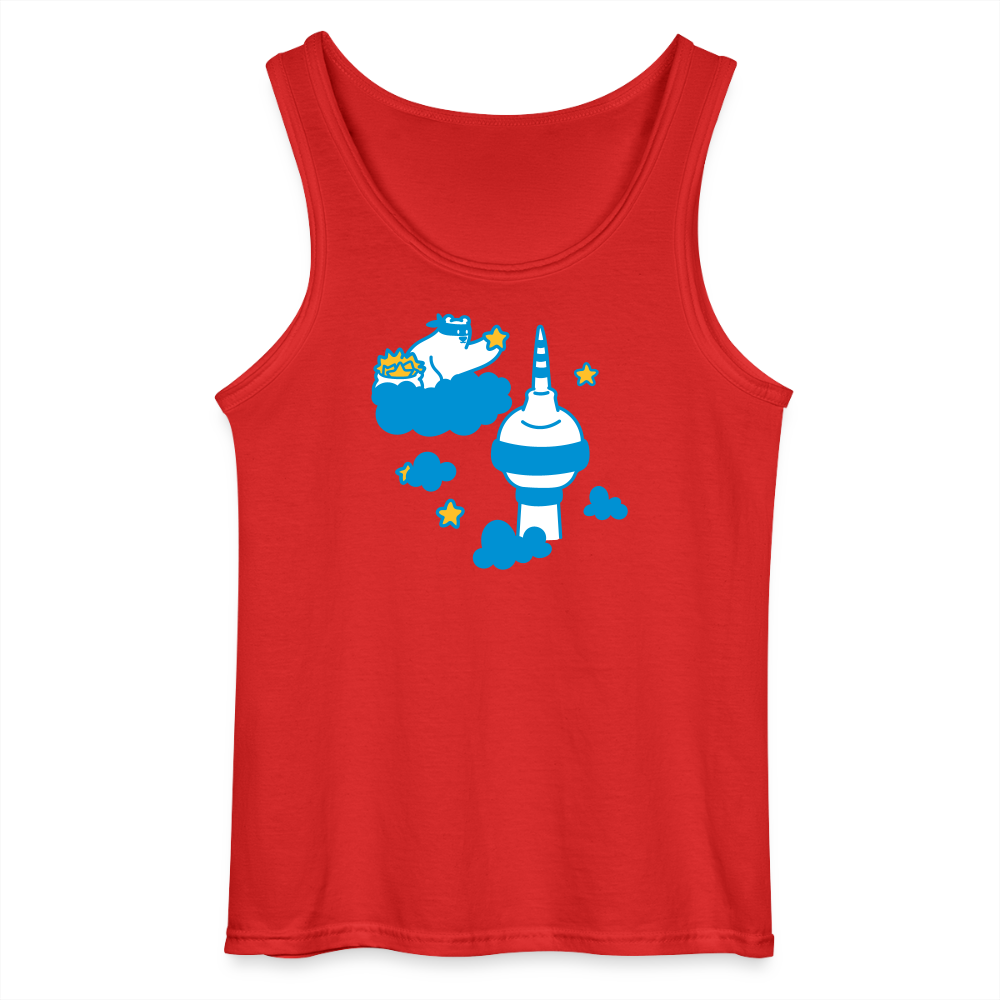 Berliner Bär bei Nacht - Männer Tank Top - Rot