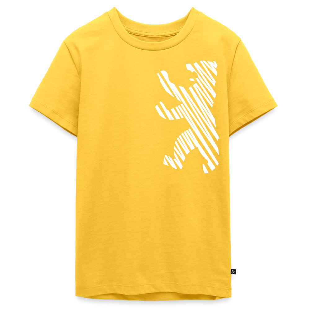Berliner Bär im Netz - weiß - Teenager Premium T-Shirt - Gelb
