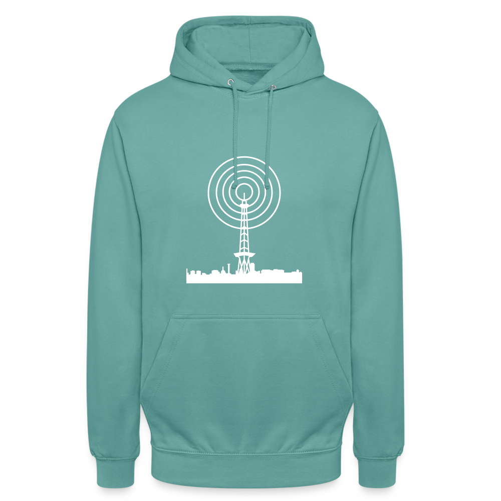Funkturm im Fokus - Unisex Hoodie - Pastelltürkis