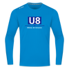 U8 - Männer Sport Langamshirt - Saphirblau